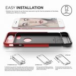Elago S7 Glide Case + HD Clear Film - поликарбонатов кейс и HD покритие за iPhone 8, iPhone 7 (червен-черен) 2
