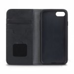 Moshi Overture Flip Wallet Case - кожен/текстилен калъф, тип портфейл и поставка за iPhone 8, iPhone 7 (черен) 3