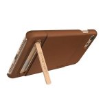 Verus Simpli Leather Case - кожен кейс с поставка и джоб за кредитна карта за iPhone 8, iPhone 7 (кафяв) 1
