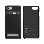 Verus Simpli Leather Case - кожен кейс с поставка и джоб за кредитна карта за iPhone 8, iPhone 7 (черен) 2