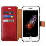 Verus Dandy Layered Case - кожен калъф, тип портфейл за iPhone 8, iPhone 7 (червен) 1