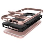 Verus High Pro Shield Case - висок клас хибриден удароустойчив кейс за iPhone 8, iPhone 7 (черен-розово злато) 1
