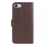 Redneck Duo Folio - кожен калъф, тип портфейл с отделящ се кейс за iPhone 8, iPhone 7 (кафяв) 3
