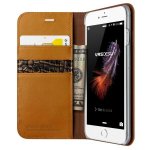 Verus Genuine Leather Diary Case - кожен калъф (естествена кожа), тип портфейл за iPhone 8, iPhone 7 (кафяв) 1