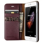 Verus Genuine Croco Diary Case - кожен калъф (естествена кожа), тип портфейл за iPhone 8, iPhone 7 (розов) 1