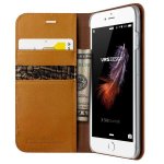 Verus Genuine Leather Diary Case - кожен калъф (естествена кожа), тип портфейл за iPhone 8 Plus, iPhone 7 Plus (кафяв) 1