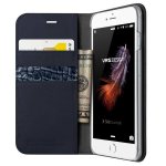 Verus Genuine Leather Diary Case - кожен калъф (естествена кожа), тип портфейл за iPhone 8 Plus, iPhone 7 Plus (тъмносин) 1