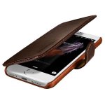 Verus Dandy Layered Case - кожен калъф, тип портфейл за iPhone 8 Plus, iPhone 7 Plus (тъмнокафяв) 2