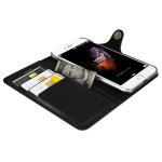 Verus Native Diary Case - кожен калъф (естествена кожа), тип портфейл за iPhone 8 Plus, iPhone 7 Plus (черен) 1