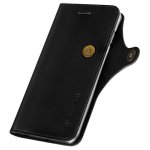 Verus Native Diary Case - кожен калъф (естествена кожа), тип портфейл за iPhone 8 Plus, iPhone 7 Plus (черен) 2