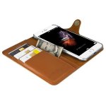 Verus Native Diary Case - кожен калъф (естествена кожа), тип портфейл за iPhone 8 Plus, iPhone 7 Plus (кафяв) 1