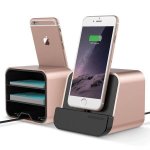 Verus i-Depot Cradle - универсална док станция за iPhone, iPad и мобилни устройства с microUSB (розово злато) 2