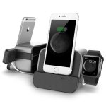 Verus New i-Depot Plus Cradle - док станция за iPhone X, iPhone 8, iPhone 7, 7 Plus, 6/6S, 6 Plus/6S Plus, iPhone 5/5S/5C/SE, iPad mini (всички поколения), iPad Air, iPad 5 (2017)/Air 2, iPad Pro 9.7 и Apple Watch (сребриста) 1