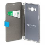 4smarts Supremo Book Flip Case - кожен калъф с поставка и отделение за кр. карта за Samsung Galaxy J3 (2016) (син) 2