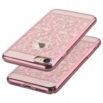Devia Crystal Baroque Case - поликрабонатов кейс за iPhone 8, iPhone 7 (с кристали Сваровски) (розово злато) 1