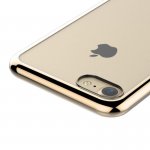 Devia Glitter Soft Case - силиконов (TPU) калъф за iPhone 8 Plus, iPhone 7 Plus (прозрачен-златист) 2