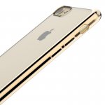 Devia Glitter Soft Case - силиконов (TPU) калъф за iPhone 8 Plus, iPhone 7 Plus (прозрачен-златист) 1