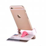 Devia Universal Car Air Vent Phone Holder - поставка за радиатора на кола за смартфони до 6 инча (бял-розов) 1