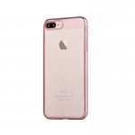 Comma Brightness 360 Case - тънък поликарбонатов кейс за iPhone 8, iPhone 7 (розово злато-прозрачен) 1