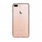 Comma Unique Polka 360 Case - поликарбонатов кейс за iPhone 8, iPhone 7 (с кристали Сваровски) (златист) 1