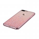 Comma Unique Polka 360 Case - поликарбонатов кейс за iPhone 8, iPhone 7 (с кристали Сваровски) (розово злато) 2