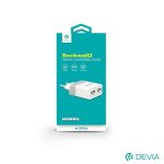 Devia Rockwall 2 Travel Charger EU - захранване за ел. мрежа с 2xUSB изхода (3.4 ампера) (бял) 1
