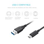 TeckNet TA011 3.1 USB-A to USB-C Cable 15 cm. - качествен USB към USB-C кабел (15 см.) за устройства с USB-C порт (черен) 2