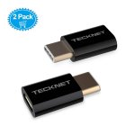 TeckNet TF001 USB-C Male to MicroUSB Female Adapter - 2 броя microUSB адаптер за MacBook и устройства с USB-C порт 1