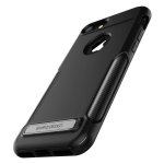 Verus Carbon Fit Case Kickstand - висок клас хибриден удароустойчив кейс за iPhone 8, iPhone 7 (черен) 3