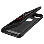 Verus Carbon Fit Case Kickstand - висок клас хибриден удароустойчив кейс за iPhone 8, iPhone 7 (черен) 1