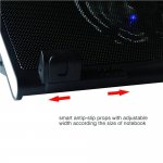 TeckNet N3 - охлаждаща ергономична поставка с тих вентилатор за Mac и преносими компютри (черен) 3