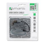 4smarts MultiCord Flatcable MicroUSB + USB-C cable - плосък качествен кабел за microUSB и USB-C стандарти 100 см. (черен) 1