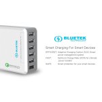 TeckNet U601 Qualcomm Quick Charger 14.4A - захранване за ел. мрежа 14A с 6xUSB изхода (бял) 1