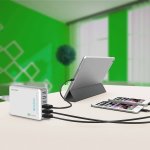 TeckNet U601 Qualcomm Quick Charger 14.4A - захранване за ел. мрежа 14A с 6xUSB изхода (бял) 5