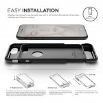 Elago S7 Glide Case + HD Clear Film - поликарбонатов кейс и HD покритие за iPhone 8, iPhone 7 (черен-лъскав) 6