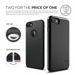Elago S7 Glide Case + HD Clear Film - поликарбонатов кейс и HD покритие за iPhone 8, iPhone 7 (черен-лъскав) 5