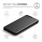 Elago S7 Glide Case + HD Clear Film - поликарбонатов кейс и HD покритие за iPhone 8 Plus, iPhone 7 Plus (черен-лъскав) 4