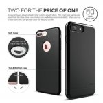 Elago S7 Glide Case + HD Clear Film - поликарбонатов кейс и HD покритие за iPhone 8 Plus, iPhone 7 Plus (черен-лъскав) 5