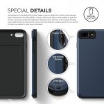 Elago Armor Case - хибриден кейс (поликарбонат + TPU) и HD покритие за iPhone 8 Plus, iPhone 7 Plus (син) 4