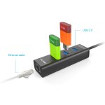 TeckNet HU043 USB 3.0 HUB Ethernet Network Adapter - USB адаптер с USB хъб и Ethernet порт 3