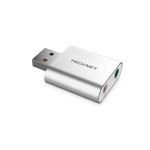 TeckNet UA110 Aluminum USB External Stereo Sound Adapter - аудио адаптер за компютри 1