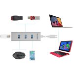 TeckNet TA301 Type-C 3-Port USB 3.0 Hub with Ethernet Adapter - алуминиев USB-C хъб с 3xUSB изхода и Ethernet порт 4