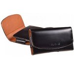 Telone Viva Hard Case Size 14 - кожен калъф с щипка за колан за HTC M8, LG G3, Samsung Galaxy Note 1, Sony E4/T3/Z1/Z2/Z3 и други (черен) 1