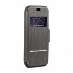 Moshi SenseCover Case - полиуретанов калъф, тип портфейл за iPhone 8, iPhone 7 (черен) 1