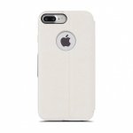 Moshi SenseCover Case - полиуретанов калъф, тип портфейл за iPhone 8 Plus, iPhone 7 Plus (бежов) 2