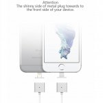WSKEN Magnetic X-cable Cable - кабел с 2 магнитни конектори за Apple продукти с Lightning (сребрист) 5