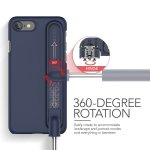 Verus Cue Stick Case - поликарбонатов кейс с вграден селфи стик за iPhone 8, iPhone 7 (тъмносин) 3