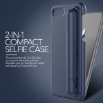 Verus Cue Stick Case - поликарбонатов кейс с вграден селфи стик за iPhone 8 Plus, iPhone 7 Plus (тъмносин) 5