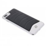 Mercedes-Benz Genuine Leather Hard Case - дизайнерски кожен кейс за iPhone 8 Plus, iPhone 7 Plus, iPhone 6S/6 Plus (черен-сребрист) 1