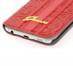 Guess Folio Case - кожен калъф тип портфейл за Samsung Galaxy S7 (червен) 2